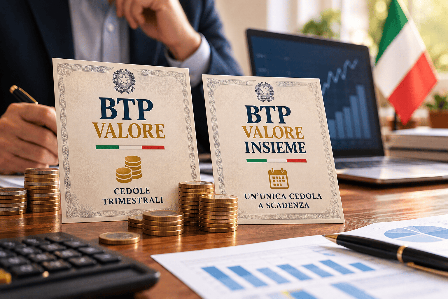 Illustrazione di un'analisi comparativa tra BTP Valore e BTP Valore Insieme