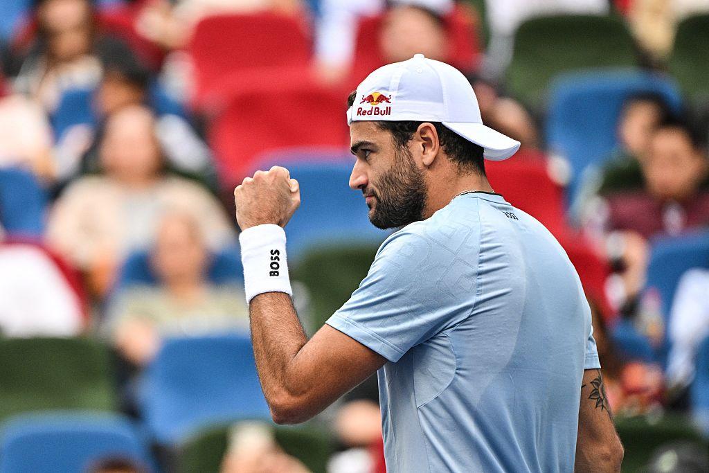 Matteo Berrettini in campo al Masters 1000 di Shanghai 2026