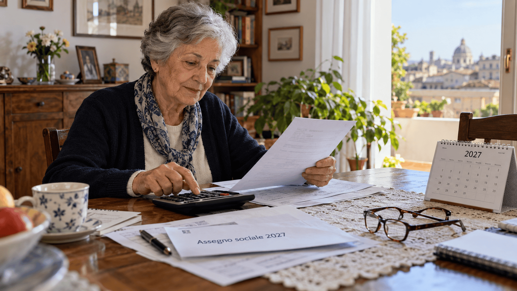 Calcoli domestici per l’assegno sociale 2027