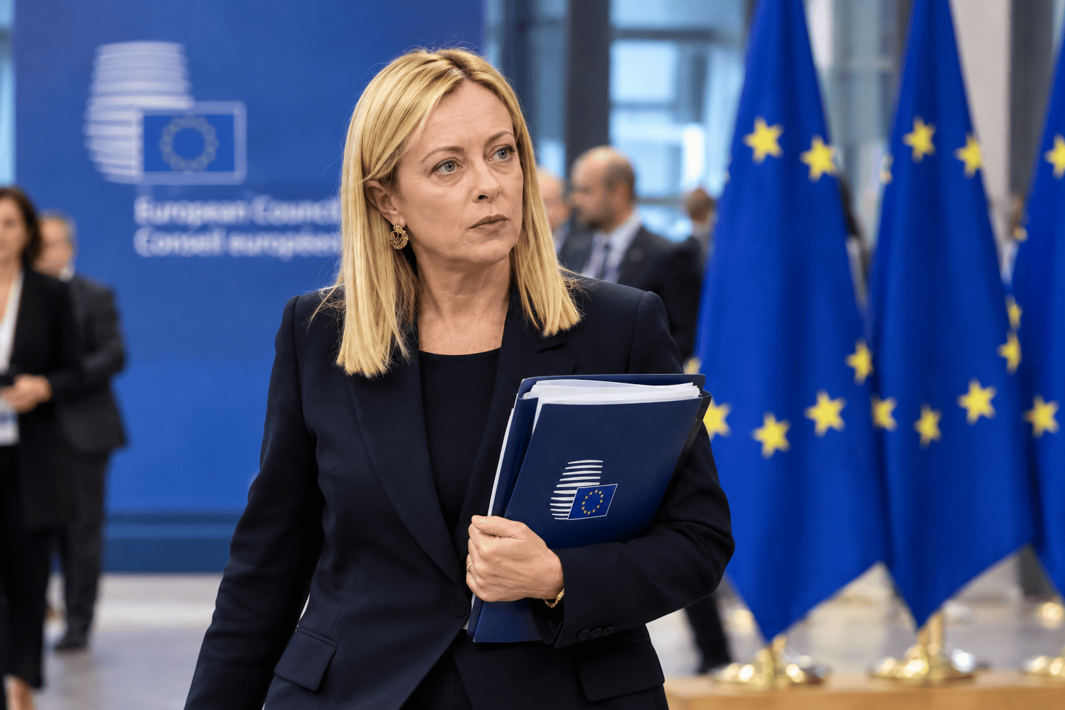 Corridoio del Consiglio europeo durante il vertice dei leader UE