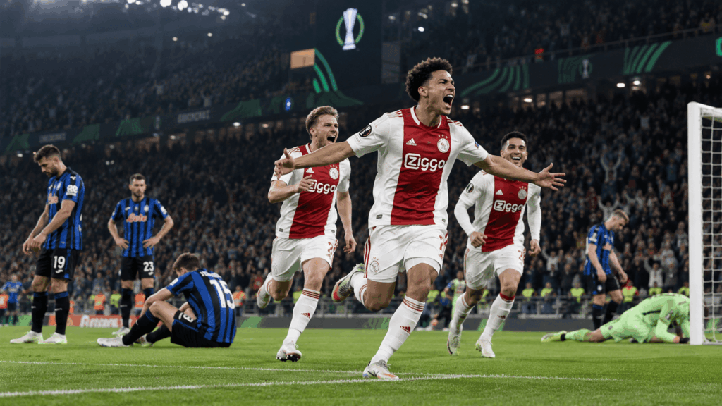 Ajax-Atalanta 2-0: Arokodare e Ouazane nel finale