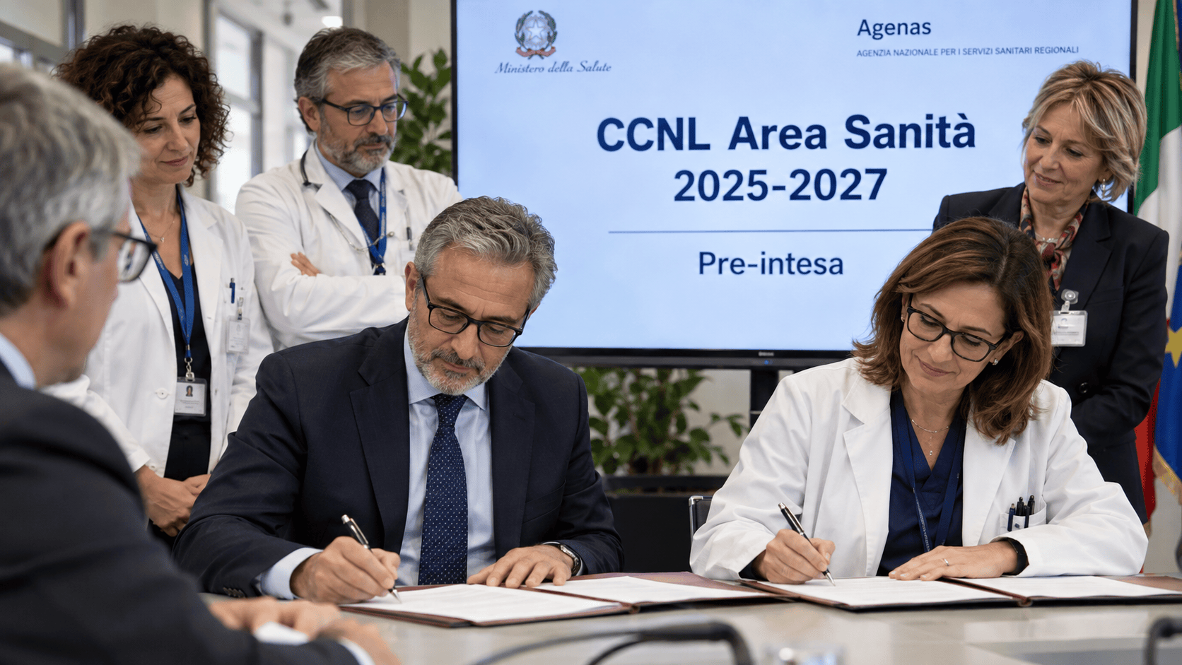 Firma della pre-intesa del CCNL Area Sanità 2025-2027