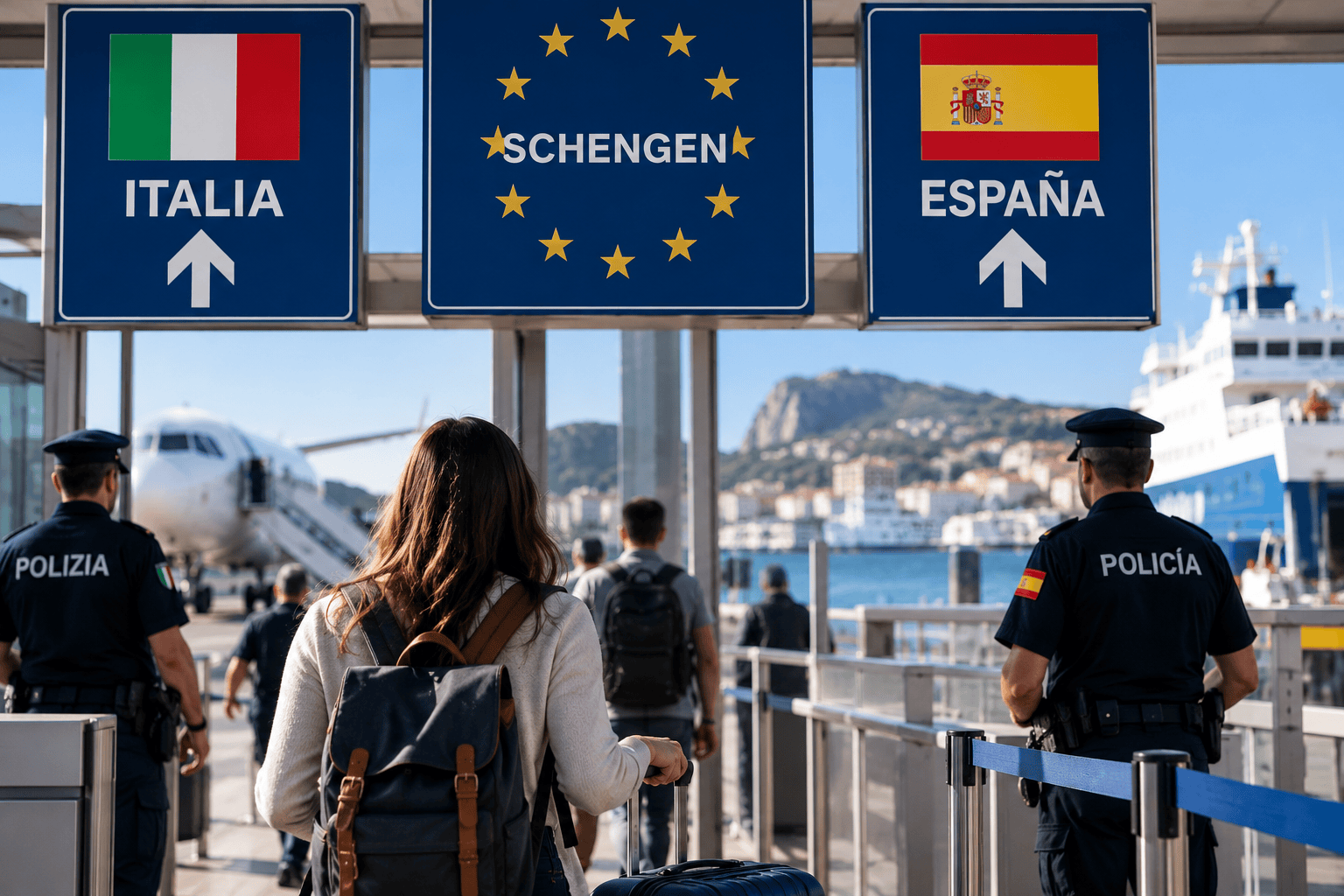 Controlli Schengen tra Italia e Spagna negli aeroporti e nei porti