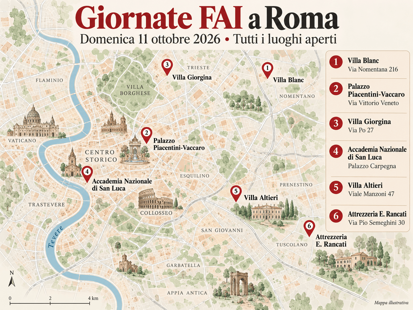 Visite delle Giornate FAI d'Autunno a Roma l'11 ottobre 2026