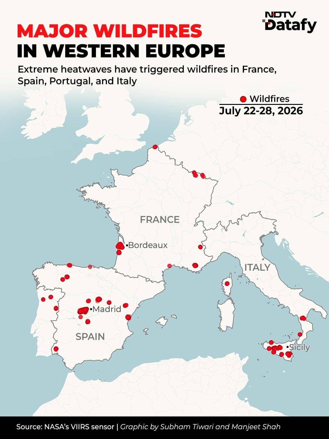 Incendi nell'Europa occidentale durante l'estate 2026