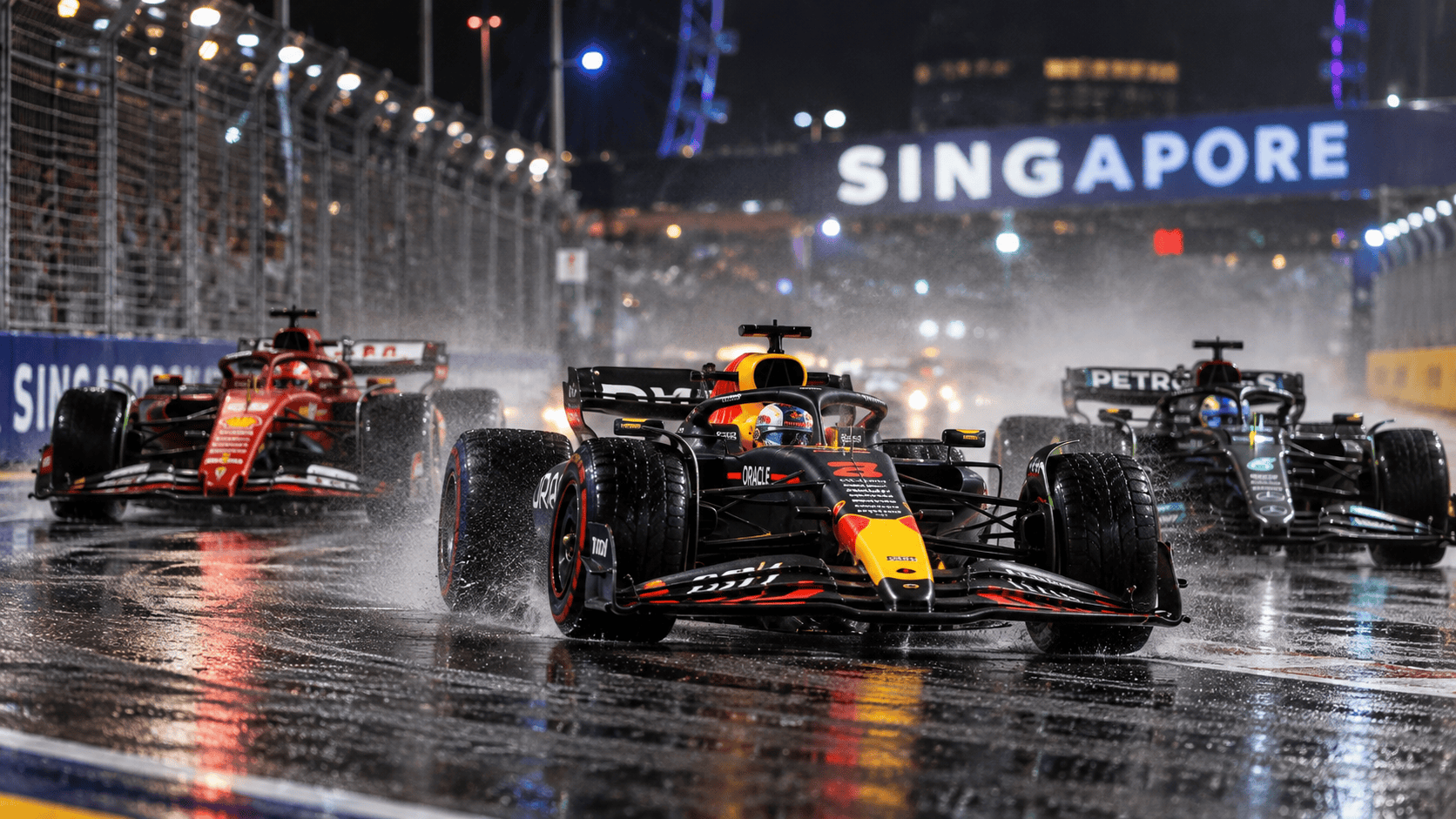 Formula 1 a Singapore sotto la pioggia durante la Sprint 2026