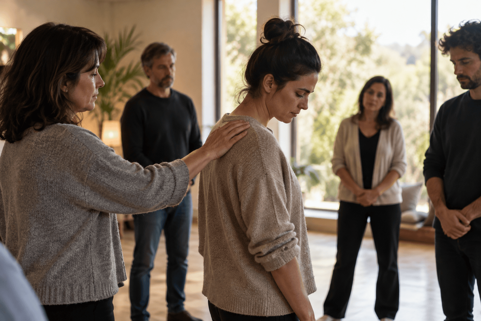 Gruppo di persone durante una costellazione familiare
