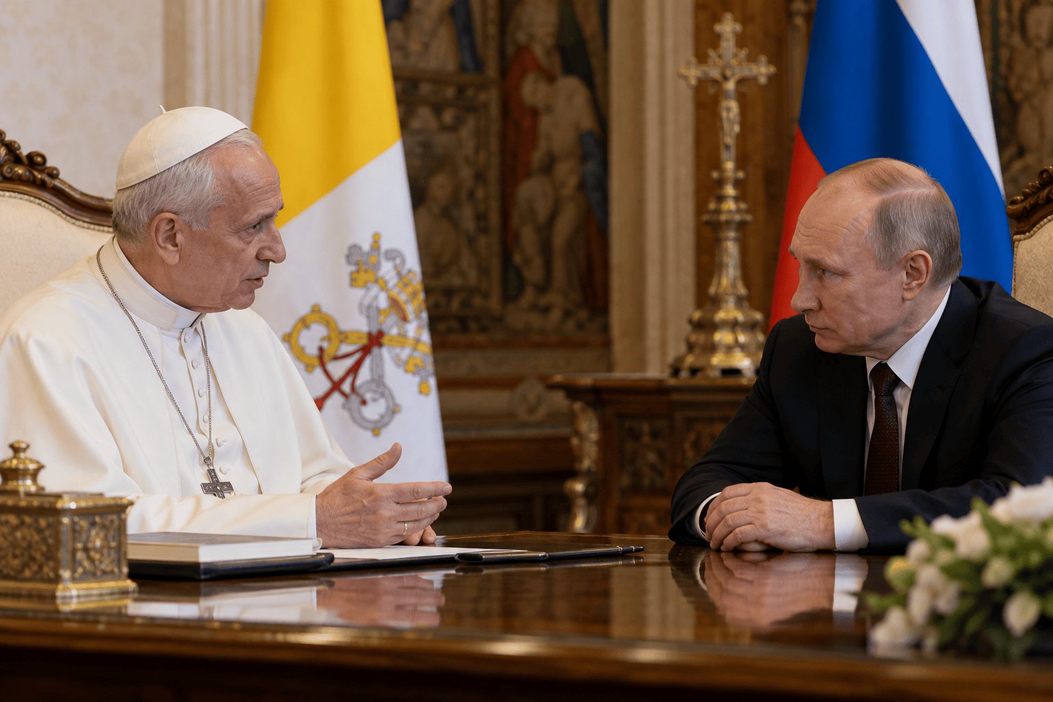 Incontro diplomatico in Vaticano durante i contatti per gli aiuti umanitari in Ucraina