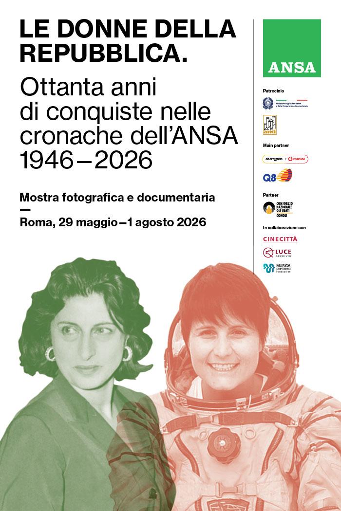 Locandina della mostra ANSA Le donne della Repubblica. Ottanta anni di conquiste