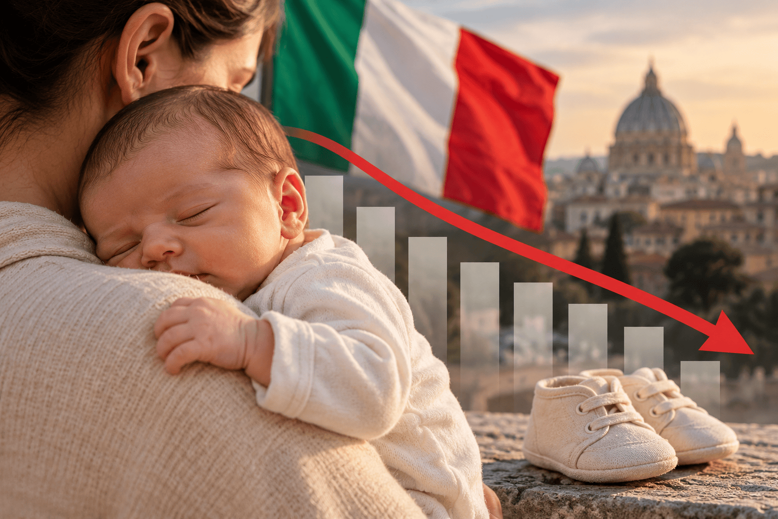 Calo delle nascite in Italia secondo i dati sulla natalità