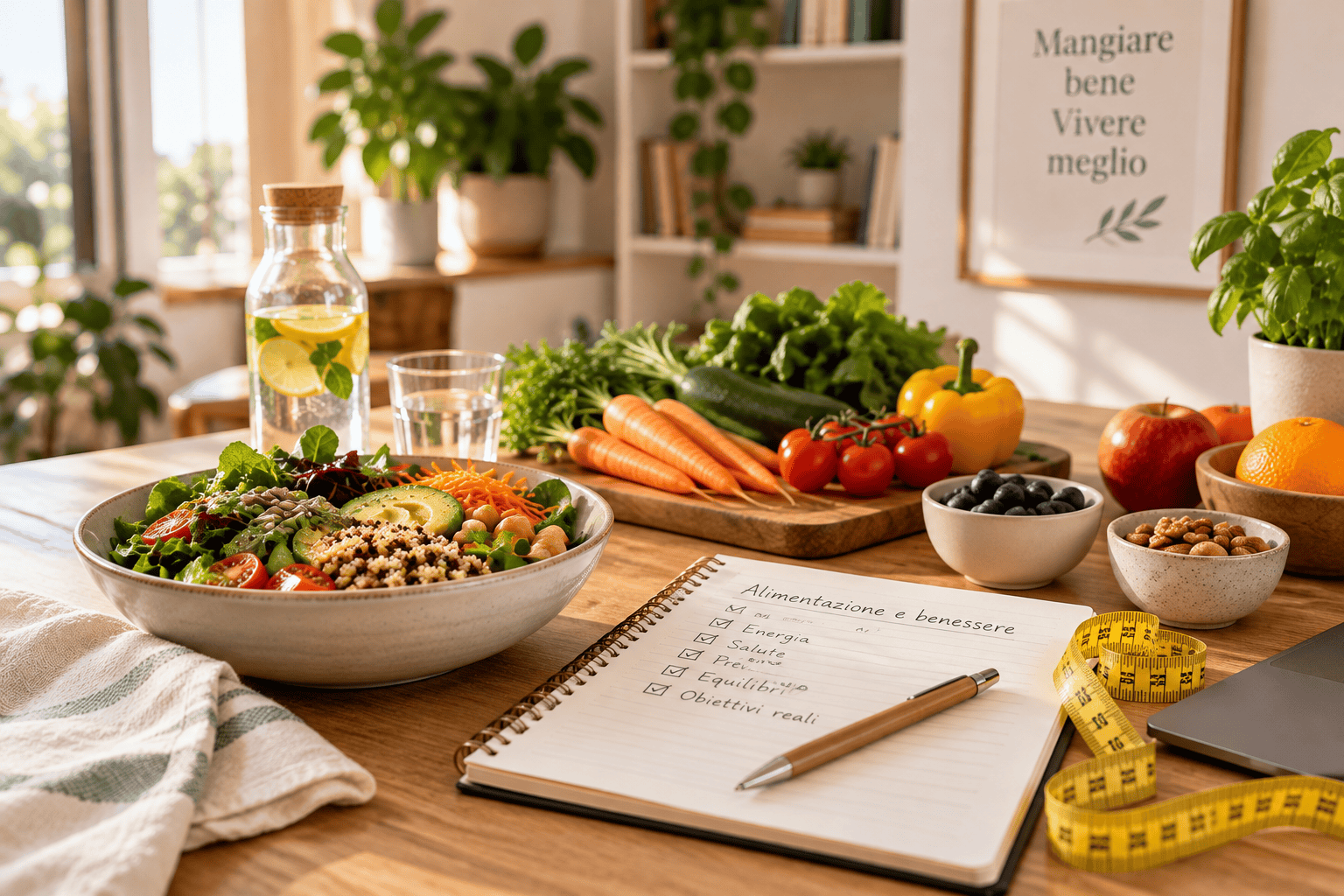 Nutrizione e salute con alimenti equilibrati e consulenza professionale