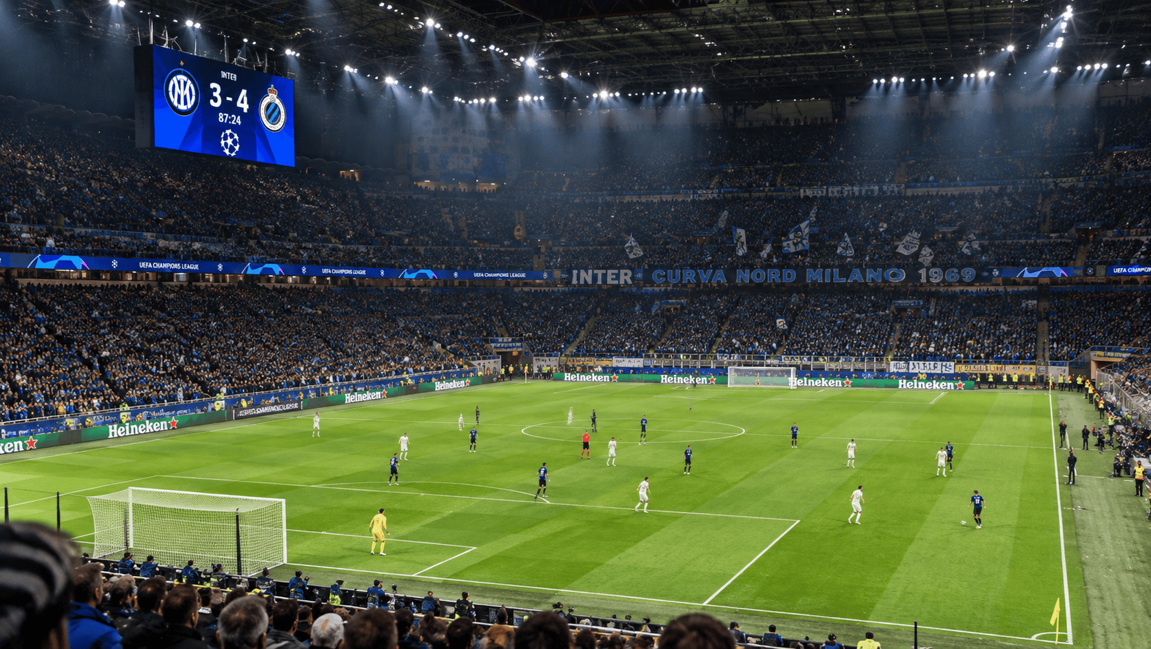 Partita di Champions League disputata allo stadio di San Siro