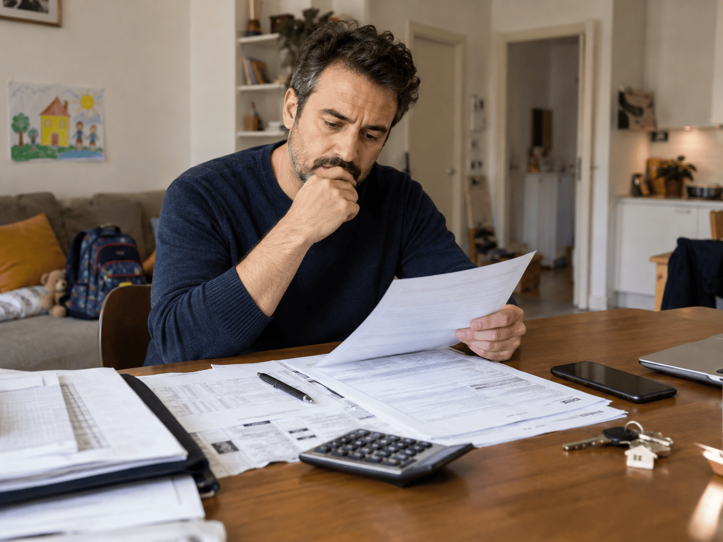 Genitore alle prese con spese, documenti e costi dell'affitto
