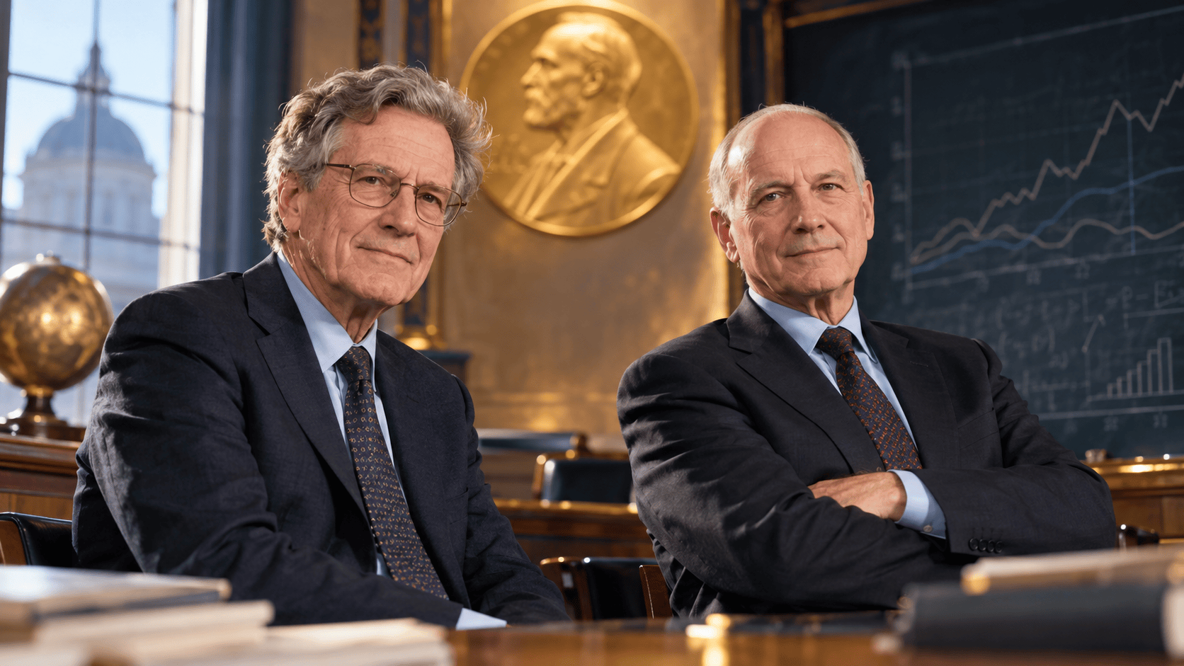 Ritratti di economisti premiati nel contesto del Nobel Economia 2026