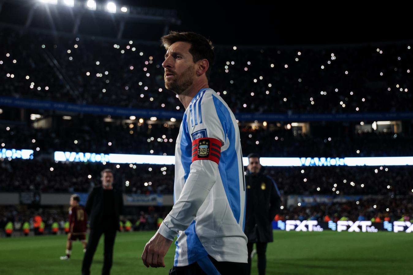 Lionel Messi durante la sua ultima partita con la Nazionale argentina